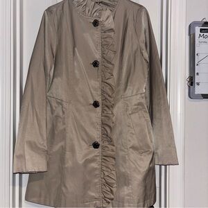 Betsey Johnson Tan Ruffle Coat